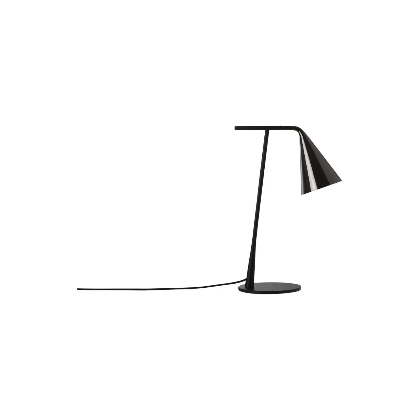 GORDON bordlampe, mat sort/sort krom