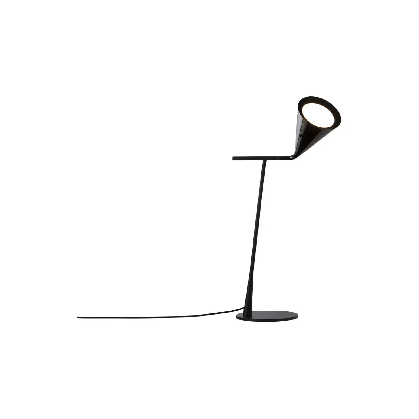 GORDON bordlampe, mat sort/sort krom