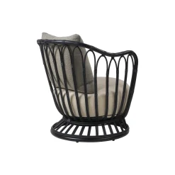 Grace Outdoor Lounge Chair, black