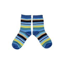 GRAPHIC STRIPES strømper, blue