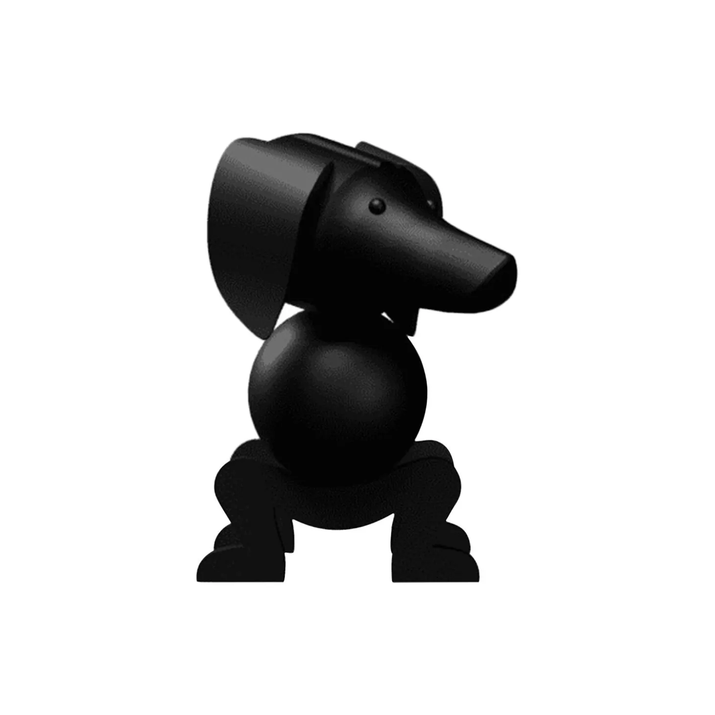 Gravhund lille, mørk bejdset eg