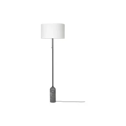 Gravity Floor Lamp, grey marble/white