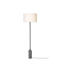Gravity Floor Lamp, grey marble/white