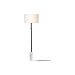 Gravity Floor Lamp, white marble/white