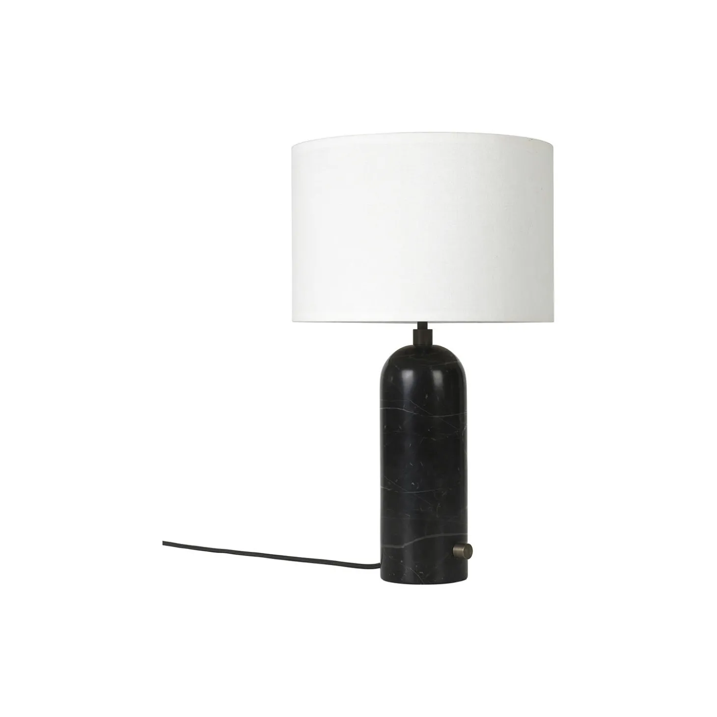 Gravity Table Lamp, black marble/white