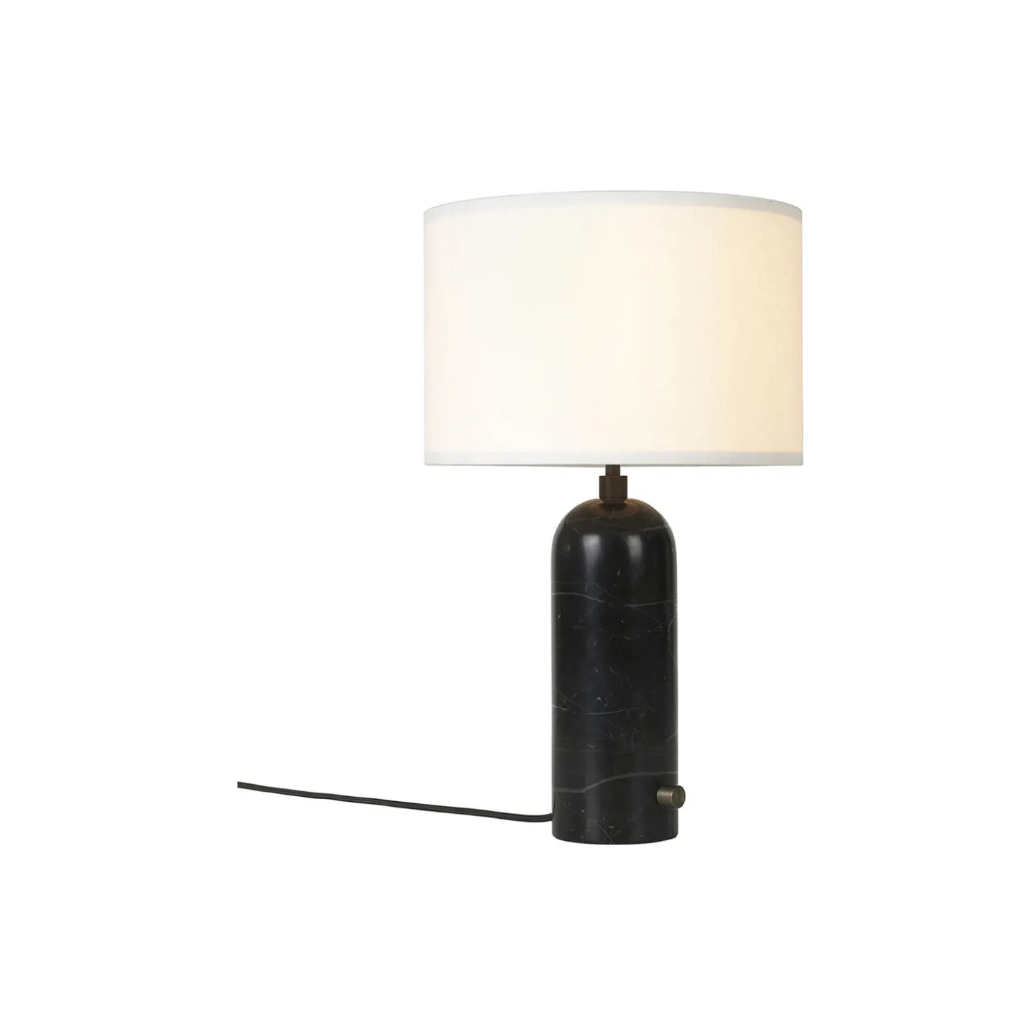 Gravity Table Lamp, black marble/white