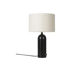 Gravity Table Lamp, blackened steel/canvas