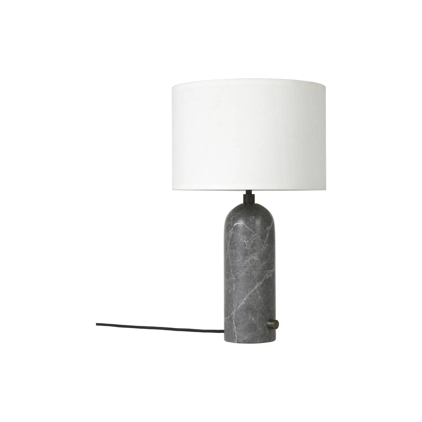 Gravity Table Lamp, grey marble/white