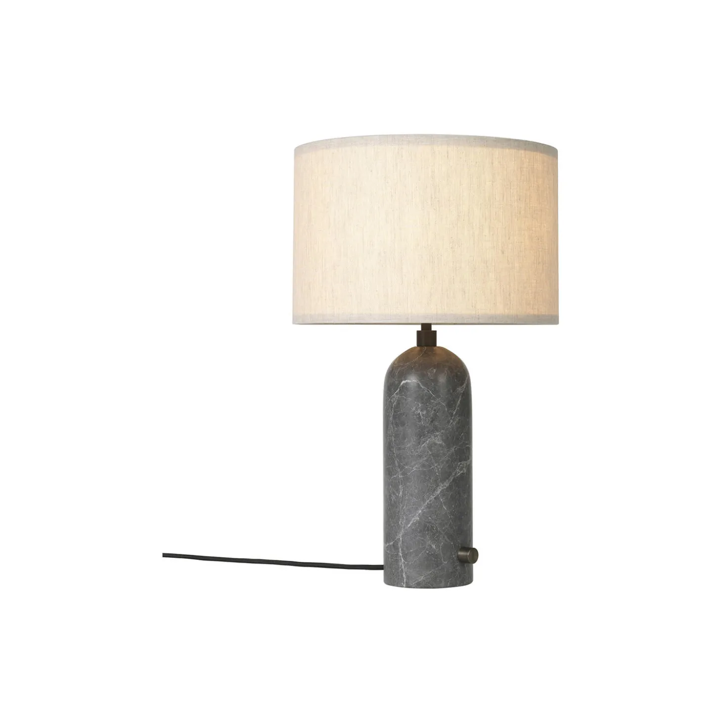 Gravity Table Lamp, grey marble/canvas