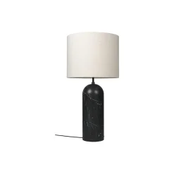 Gravity XL Floor Lamp, black marble/canvas