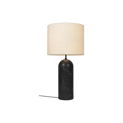 Gravity XL Floor Lamp, black marble/canvas