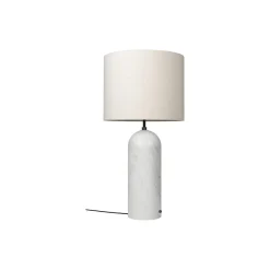 Gravity XL Floor Lamp, white marble/canvas