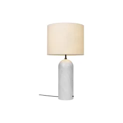 Gravity XL Floor Lamp, white marble/canvas