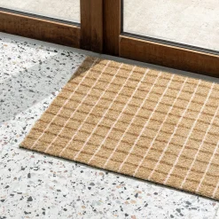 Grid Chocolate Strawberry dørmåtte