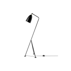 Gräshoppa Floor Lamp, black glossy