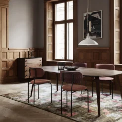 GUBI Elliptical Dining Table, matt lacquered american walnut