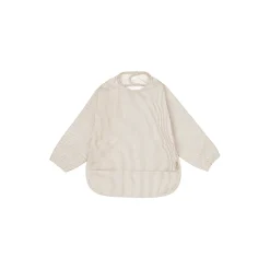 Hagesmæk med ærmer, classic stripes camel