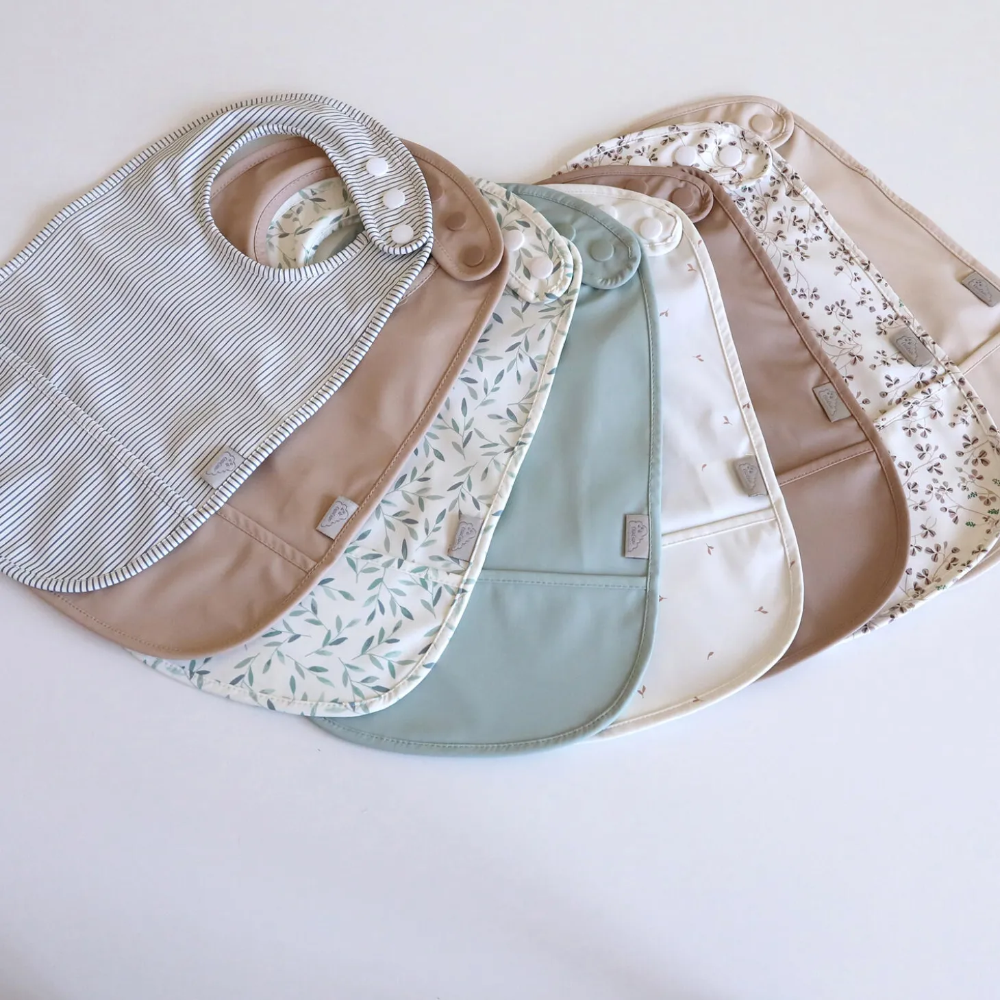 Hagesmække med lomme 2-pak, classic stripes blue