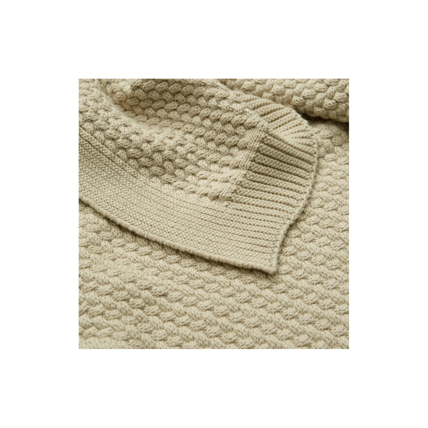 Harper baby striktæppe, latte