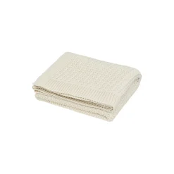 Harper baby striktæppe, off-white