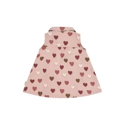 Hckatinka Fine Twill Old Hearts Everyday Dress, adobe rose