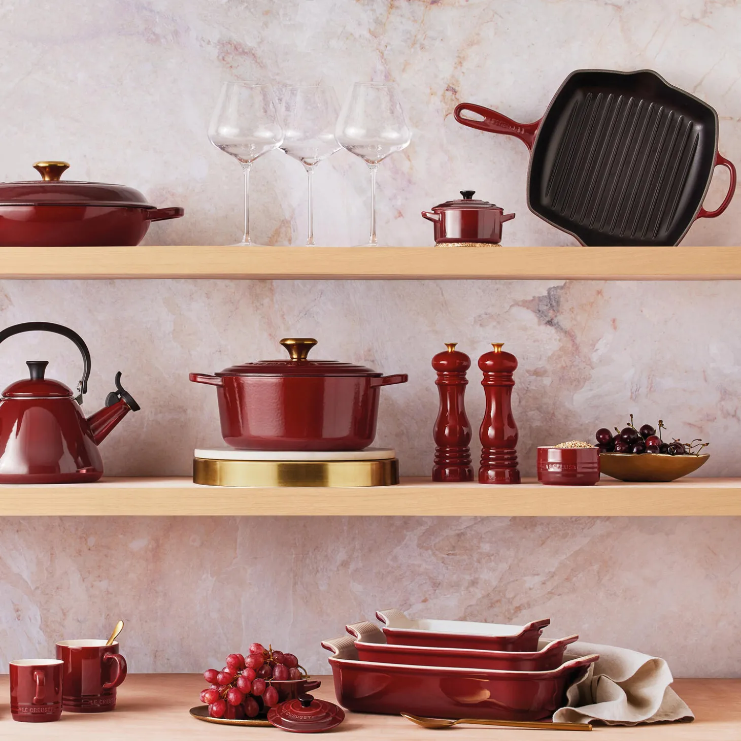 Heritage rektangulært fad 32 cm, garnet