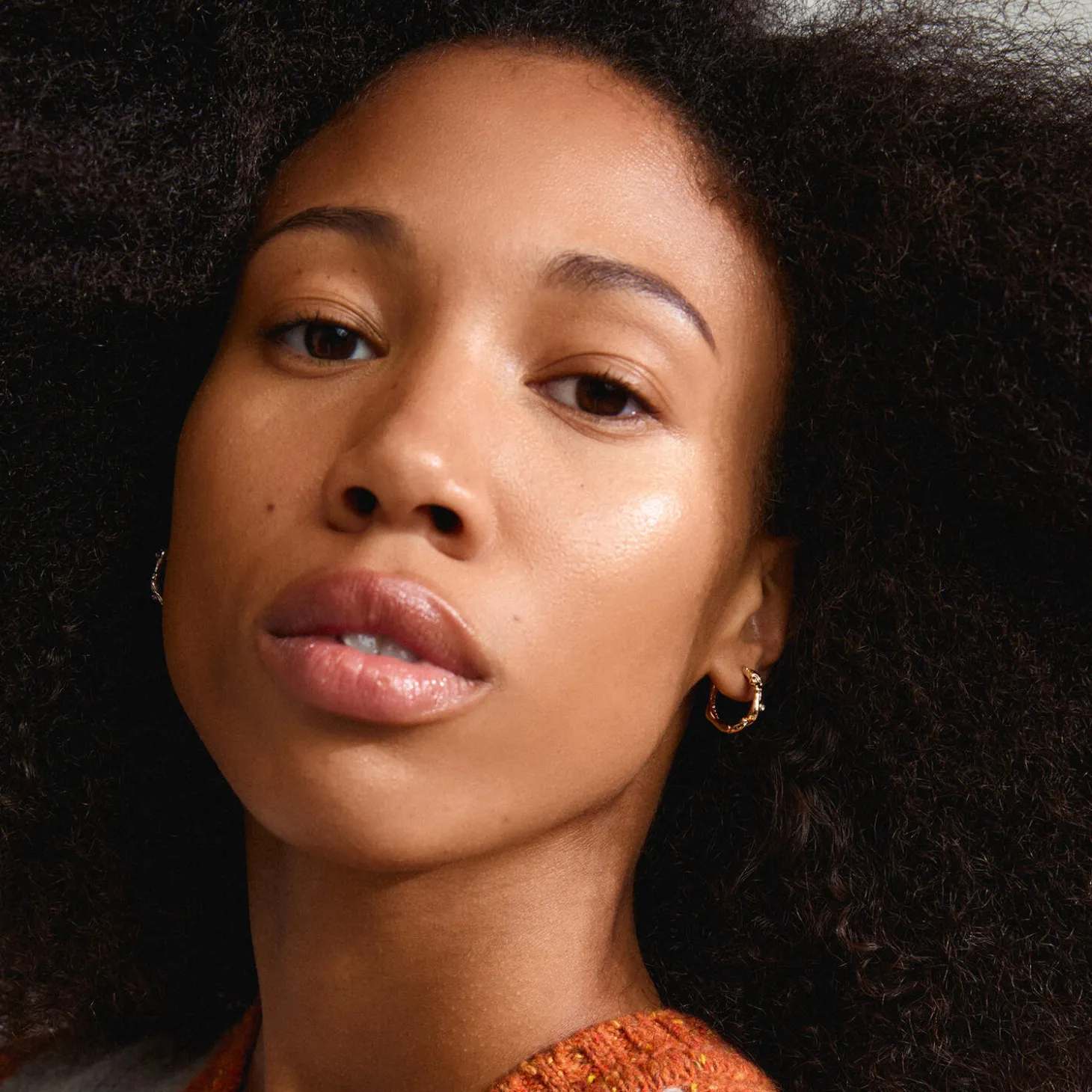 HERMIONE Crystal Hoops, gold plated