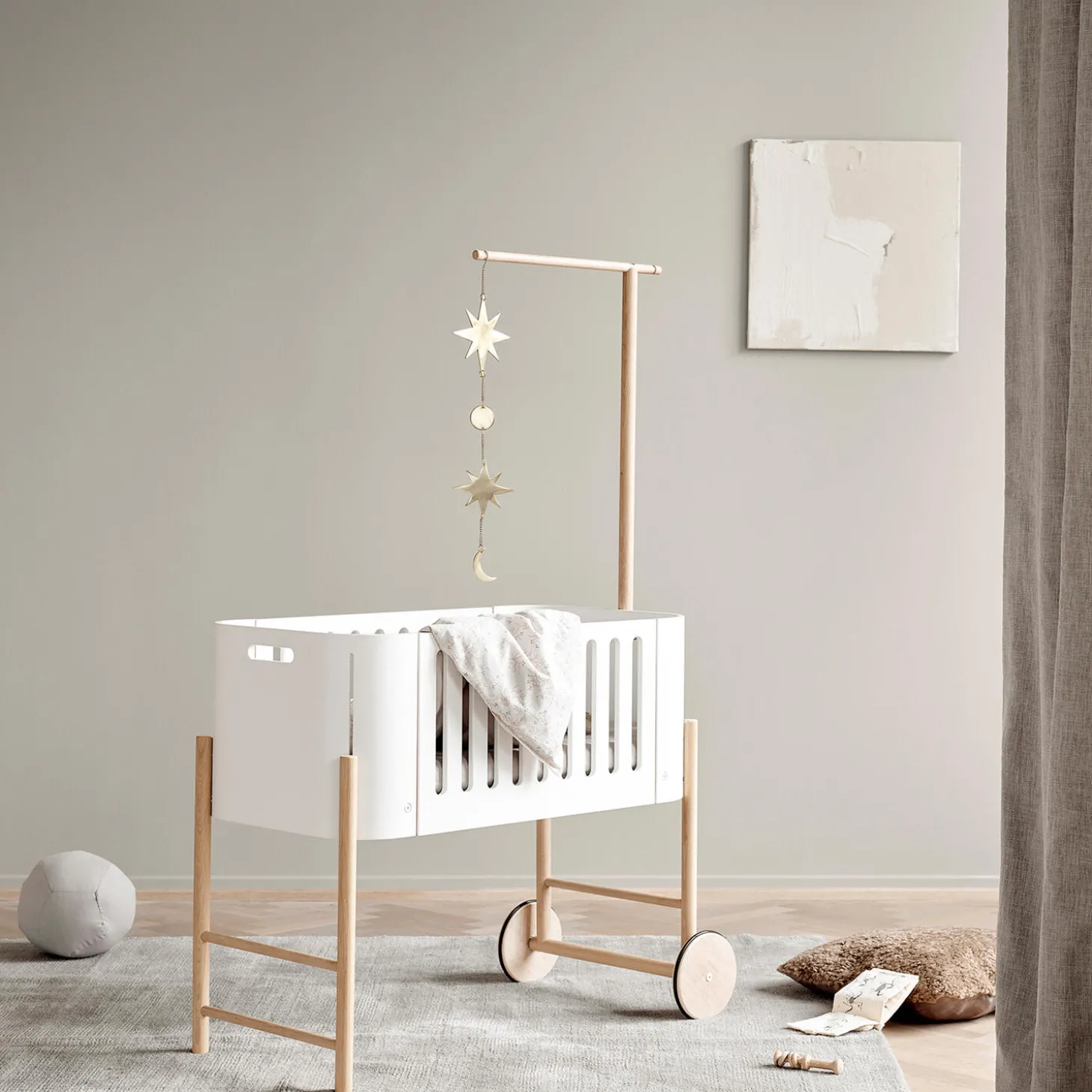 Holder til Wood co-sleeper sengehimmel & uro, eg