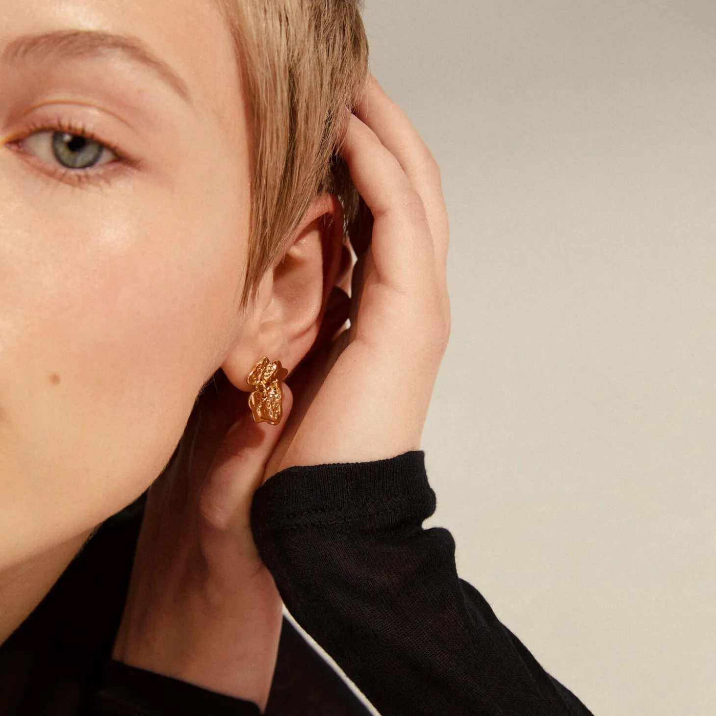 HORIZON Ørestikker, gold plated