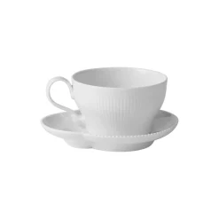 Hvid Elements kop med underkop 26 cl