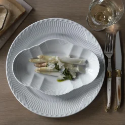 Hvid Halvblonde tallerken Ø 27 cm