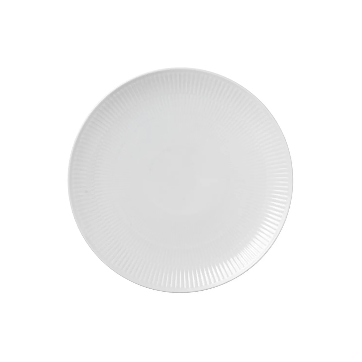 Hvid Riflet Coupe tallerken Ø 27 cm