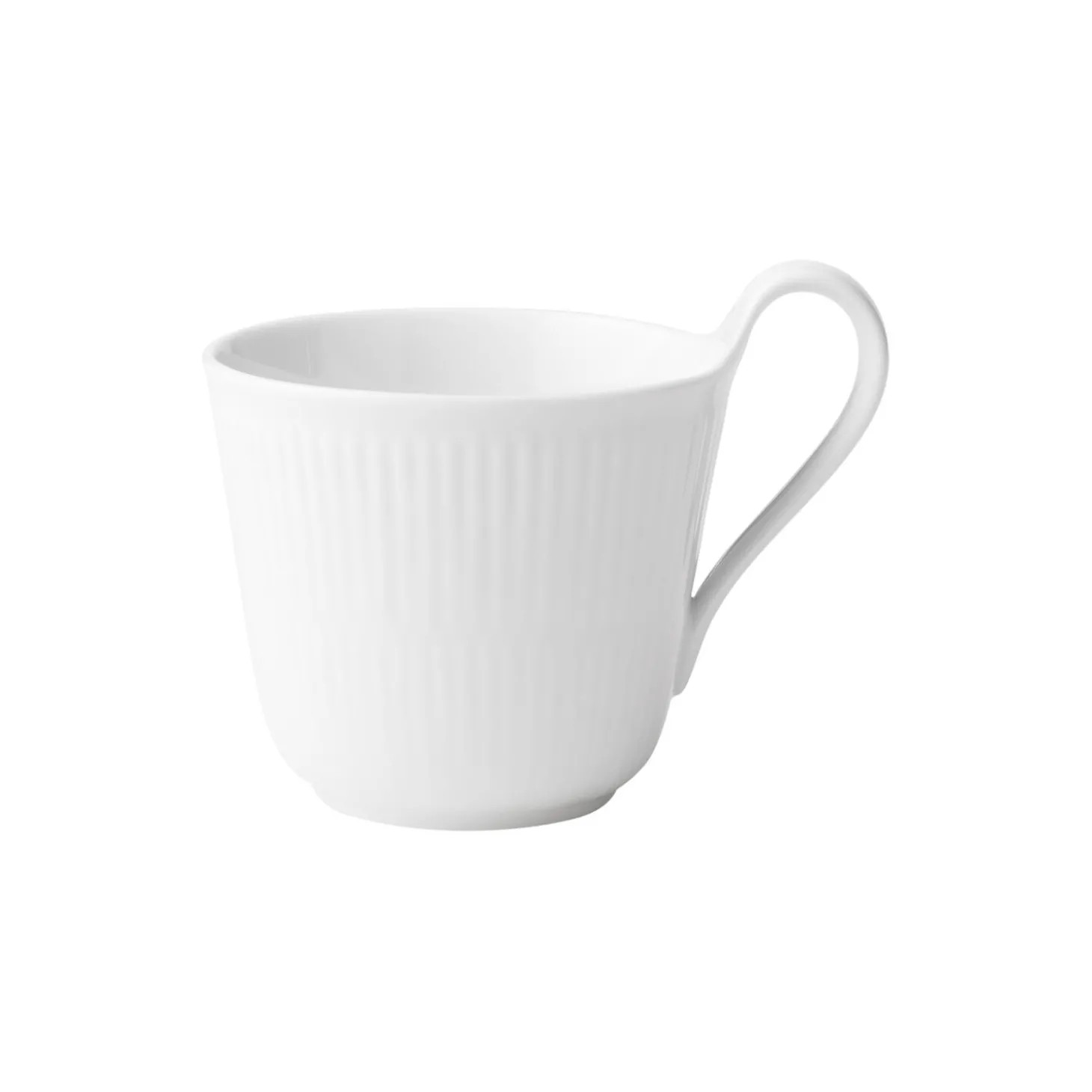 Hvid Riflet højhankskop 33 cl