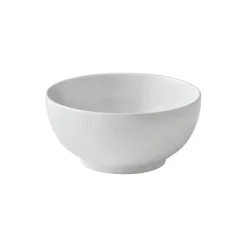 Hvid Riflet skål 110 cl