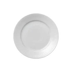 Hvid Riflet tallerken Ø 19 cm