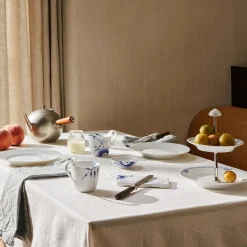 Hvid Riflet tallerken Ø 19 cm