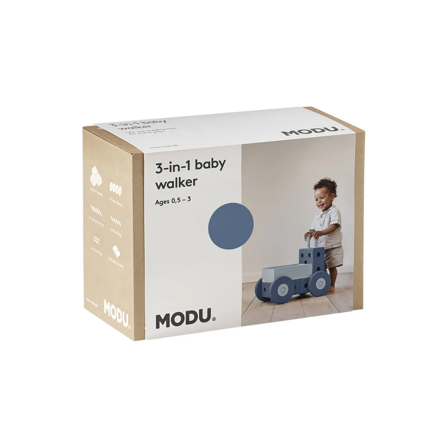 3-i-1 Gåvogn, deep blue/sky blue