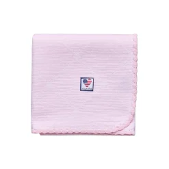 Icons Baby Signature Star Organic Cotton Throw, pink/white
