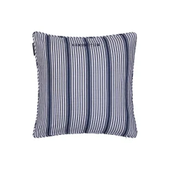 Icons Classic Striped Organic Cotton Twill Pillow Cover, white/navy