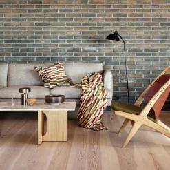 IDA Throw, olive burgundy