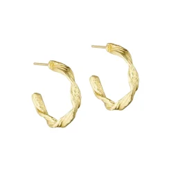 Idun Øreringe Small, forgyldt