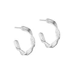 Idun Øreringe Small, forsølvet