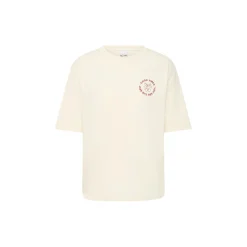 IHNABINO SS T-shirt, birch/ red dahlia