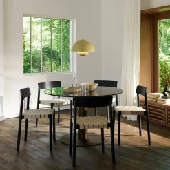 In Between SK19 spisebord, Nero Marquina/bronzed