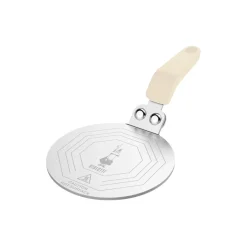 Induktionsplade, sølv/creme