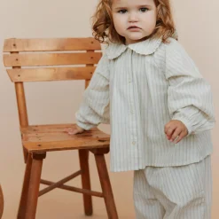 IngaSB Blouse, blue striped