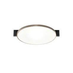 INLAY ROUND C2 loft-/væglampe, matt black/satin gold