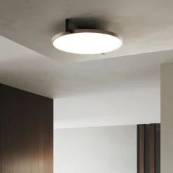 INLAY ROUND C2 loft-/væglampe, matt black/satin gold