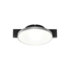 INLAY ROUND C1 loft-/væglampe, matt black/satin silver