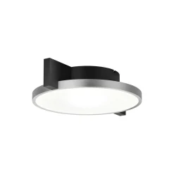 INLAY ROUND C1 loft-/væglampe, matt black/satin silver